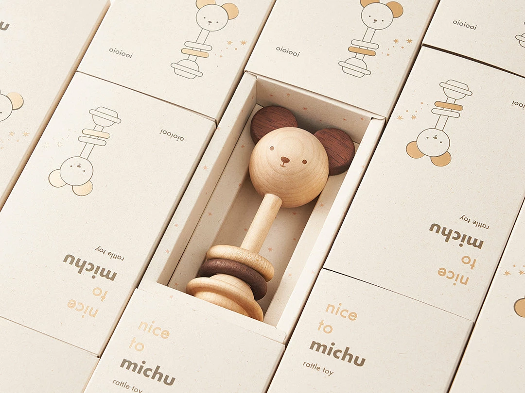 Oioiooi *New* Nice To Michu Baby Rattle 5 Oioiooi *New* Nice To Michu Baby Rattle