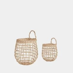 Olli Ella *New* Rattan Hanging Wall Baskets