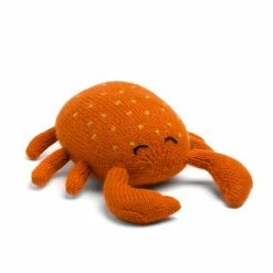Hand-Knit Crab Stuffed Animal