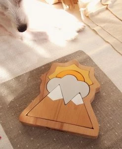 L And Wood Handmade Wooden Mountain Puzzle And Stacker *New*