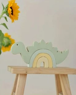 L And Wood Dinosaur Stacking Toy