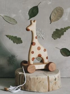 Tateplota Handmade Wooden Giraffe Pull Toy 7 Tateplota Handmade Wooden Giraffe Pull Toy