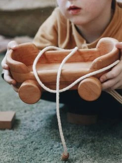 Tateplota Handmade Wooden Pull Wagon