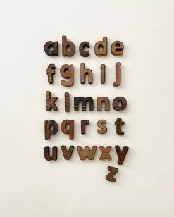 Odin Parker Lowercase Walnut Alphabet Set