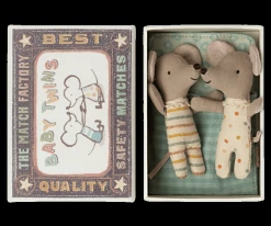 *New* Maileg | Twin Baby Mice In Matchbox