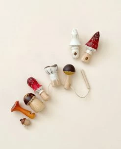 Gnezdo *New* Handmade Wooden Mushroom Lacing Toy