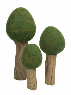 Papoose *New* Handmade Wood & Felt Trees 8 Papoose *New* Handmade Wood & Felt Trees